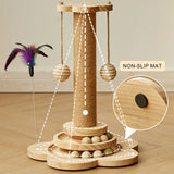 Wooden Cat Toy Tower