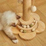 Wooden Cat Toy Tower