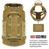 Tactical Military Dog Harness Collar Leash Set