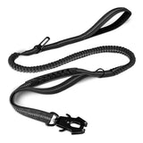 Reflective Shock Absorbing Dog Leashes with Car Seatbelt