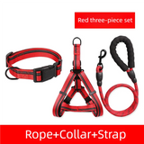 Nylon Harness Collar Leash Three-Piece Set