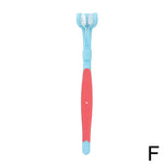 Three Sided Pet Toothbrush Three-Head Pet Toothbrush For Dogs And Cats
