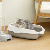 Semi-Enclosed Litter Box Splatter-Proof