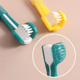 Three Sided Pet Toothbrush Three-Head Pet Toothbrush For Dogs And Cats