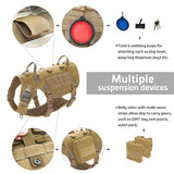 Tactical Military Dog Harness Collar Leash Set