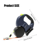 2-in-1 Retractable Dog Harness for Dual Dogs – Reflective Leash