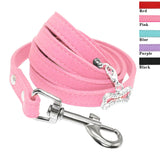 Soft Suede Leather Dog Leash