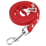 Soft Suede Leather Dog Leash