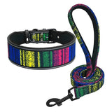 Soft Nylon Dog Collar And Leash Set Reflective