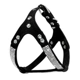 Soft Suede Leather Puppy Dog Harness Rhinestone