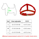 Soft Suede Leather Puppy Dog Harness Rhinestone