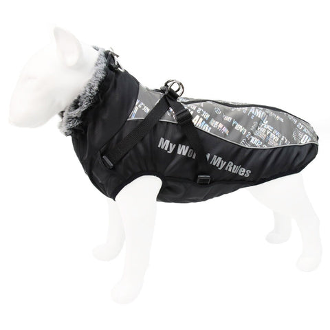 Keep Warm Reflective Dog Coat Size: XXXL(Dazzling White)