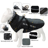 Keep Warm Reflective Dog Coat Size: XXXL(Dazzling White)