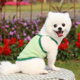 2pcs Dog Suspenders Vests Mesh Breathable Pet Clothes (Avocado)