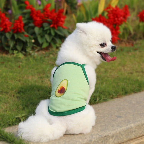 2pcs Dog Suspenders Vests Mesh Breathable Pet Clothes (Avocado)