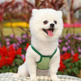 2pcs Dog Suspenders Vests Mesh Breathable Pet Clothes (Avocado)