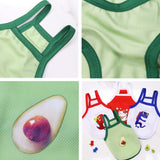 2pcs Dog Suspenders Vests Mesh Breathable Pet Clothes (Avocado)