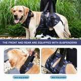 Injured Dog Auxiliary Leash Front and Rear Leg Double Slings