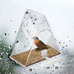 Acrylic Bird Cage Transparent Pet Box Triangle Bird Feeder