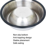 XXL 26cm Anti-tip Stainless Steel Pet Food Bowl