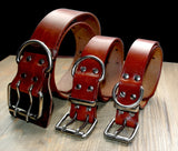 Top Quality Plain Cowhide Genuine Leather Pet Dog Collar