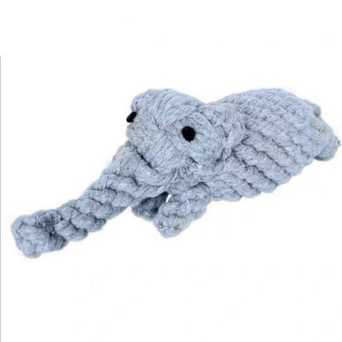 Wiggles Knot Cotton Rope Dog Toy Elephant
