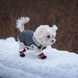 Winter Warm Dog Shoes Non Slip Cotton Reflective