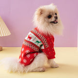Festive Holiday Pet Sweater - Cozy Knitted Wool Christmas Dog Sweater