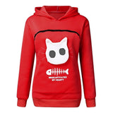 Cat Lover's Cozy Hoodie Sweatshirt With Pet Pocket