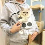 Cat Lover's Cozy Hoodie Sweatshirt With Pet Pocket