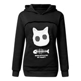Cat Lover's Cozy Hoodie Sweatshirt With Pet Pocket