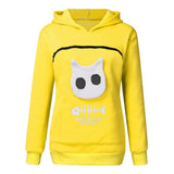 Cat Lover's Cozy Hoodie Sweatshirt With Pet Pocket