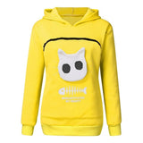 Cat Lover's Cozy Hoodie Sweatshirt With Pet Pocket