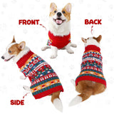 Cozy Festive Red Pet Sweater For Autumn & Christmas