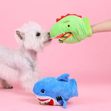 Cuddly Critter Plush Dog Toy - Monster Shark