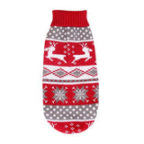 Festive Reindeer Print Christmas Dog Sweater