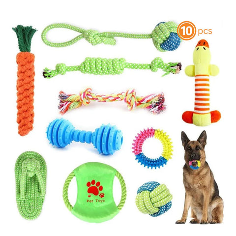 Fast Shipping 10 pcs Bite-Resistant Molar Dog Toys