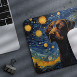 Starry Night Dog Labrador Non-Slip Computer Mousepad