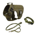 Military Dog Tactical Harness, Collar, and Leash (Complete Set)