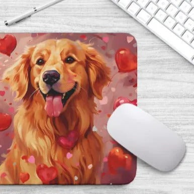 Sweetheart Dog Golden-Retriever Non-Slip Rubber Mousepad