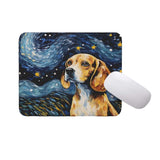 Starry Night Dog Beagle Non-Slip Computer Mousepad