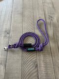 Clamped Climbing Rope Dog Leash Purple