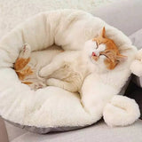 Sleeping Bag Cat Bed (Grey-Medium)