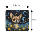Starry Night Dog Chihuahua Non-Slip Computer Mousepad
