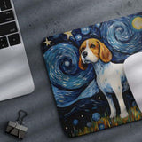Starry Night Dog Beagle Non-Slip Computer Mousepad