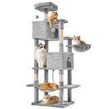 66 Inch Cat Tree Tower, Large Multi-Cat Climbing Extended Platform,