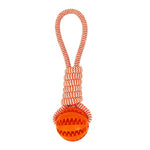 Interactive Hemp Rope Rubber Ball Dog Toy