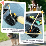 3 in 1 Pet Stroller with Detachable Carrier