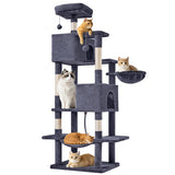 66 Inch Cat Tree Tower, Large Multi-Cat Climbing Extended Platform,