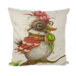 Pete the Sweet Little Bird Throw Pillows